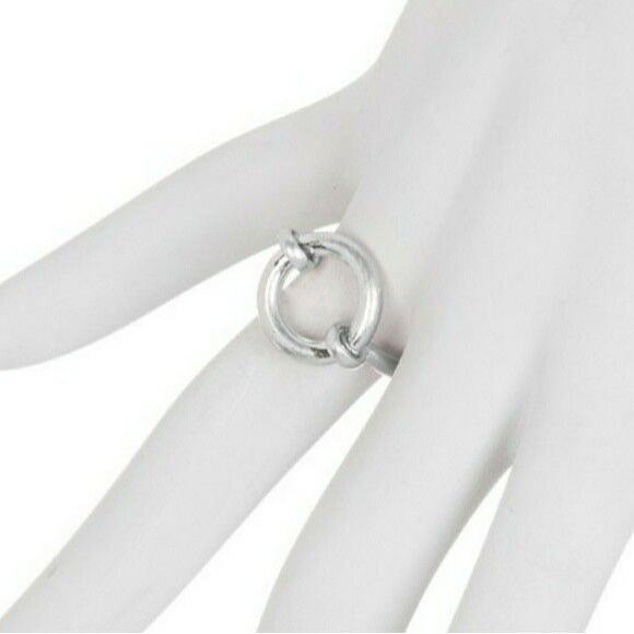 Banana Republic Womens Matte Silver Open Circle Ring Sz 8 Nwt 4500 10$